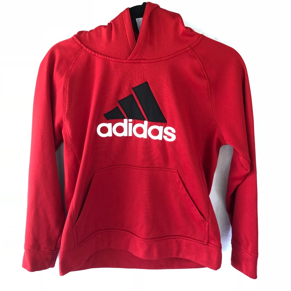 Adidas Youth, Red Climawarm Hoodie